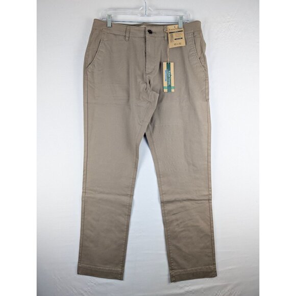 Tailor Vintage Pants Mens 33x32 Khaki Classic Fit Stretch Straight Leg - Picture 1 of 7